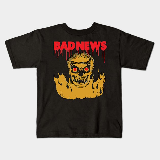 Bad News Skull Kids T-Shirt by MarbitMonster